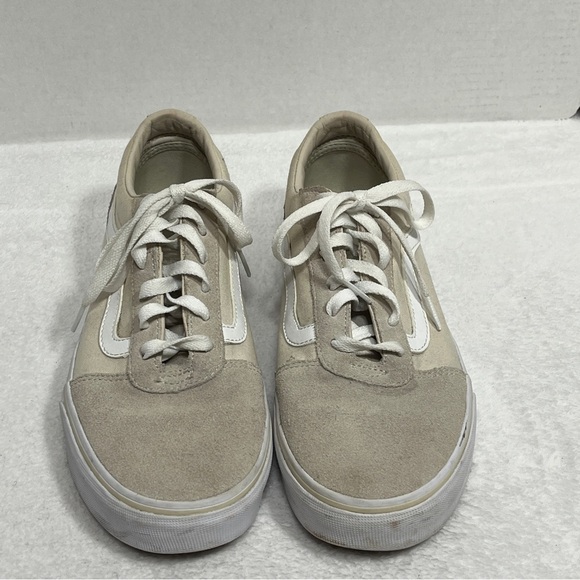 VANS Off The Wall Lace-Up Womens Sneakers Size 9.5 Style 721356 Off White/Cream - Picture 12 of 13